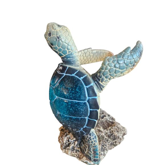 Sea Turtle Wine Bottle Holder Ceramic Heavy Unique - Picture 6 of 14